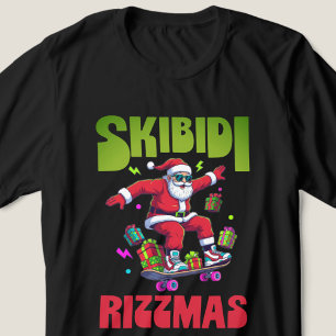 Skibidi Rizzmas Papai Noel em seu Skate