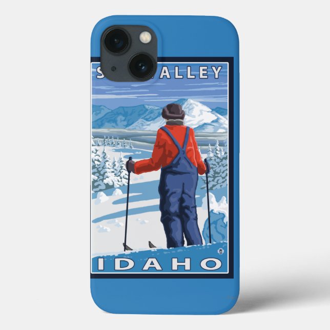 Skier Admiring - Sun Valley, Idaho (Verso)