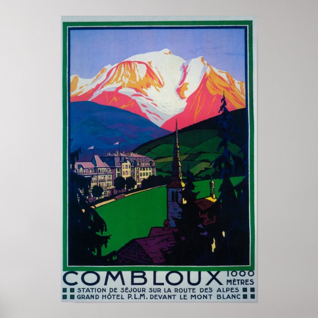Skiing at Combloux Promotional Poster (Frente)
