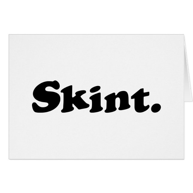 Skint. Cartão (Frente Horizontal)
