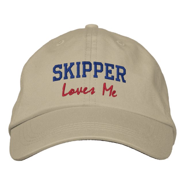 Skipper me ama Nome Bordado Chapéu / Boné (Frente)