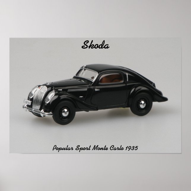 Skoda Popular Sport Monte Carlo 1935 Impressão (Frente)