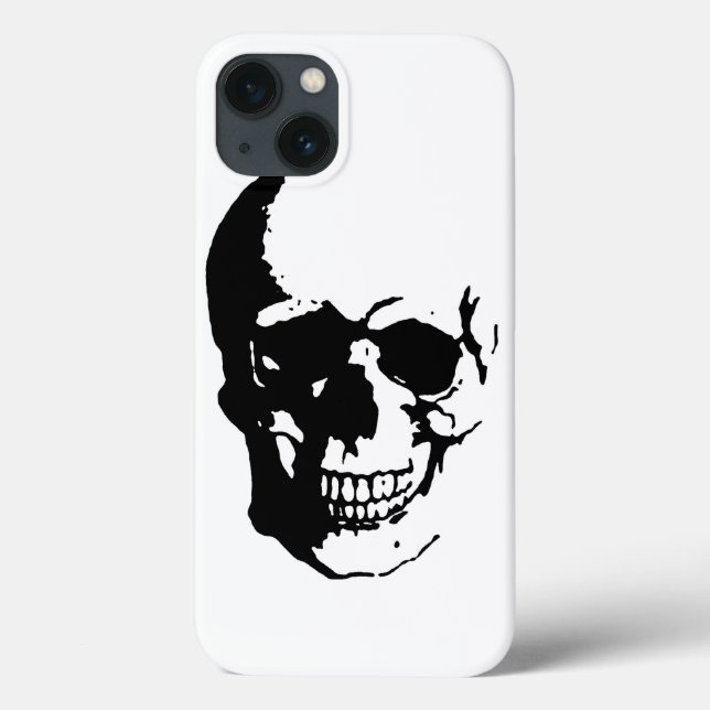 Skull Black White Metal Fantasy Art iPad Air Case (Verso)