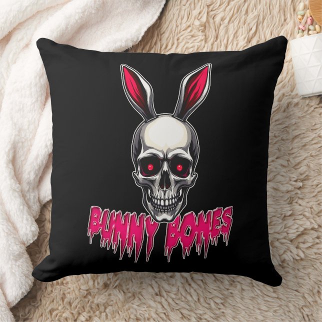 Skull Bunny – Dark Easter Art - almofada (Cobertor)