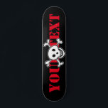 Skull & cross bones design skate<br><div class="desc">Design personalizado de crânio e ossos cruzados de skate. design de conselho de madeira legal para rapazes e raparigas. Boa ideia de presente de aniversário para crianças. Personalize com nome personalizado, aspas engraçadas ou letras monográficas. Incrível ideia de presente de aniversário para crianças, filhos, neto, sobrinho, primo, filha, irmã, irmão,...</div>