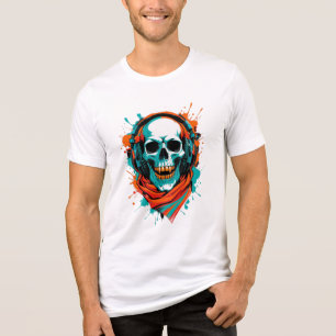 Skull DJ Fones de ouvido - Street Art Vibe Music T