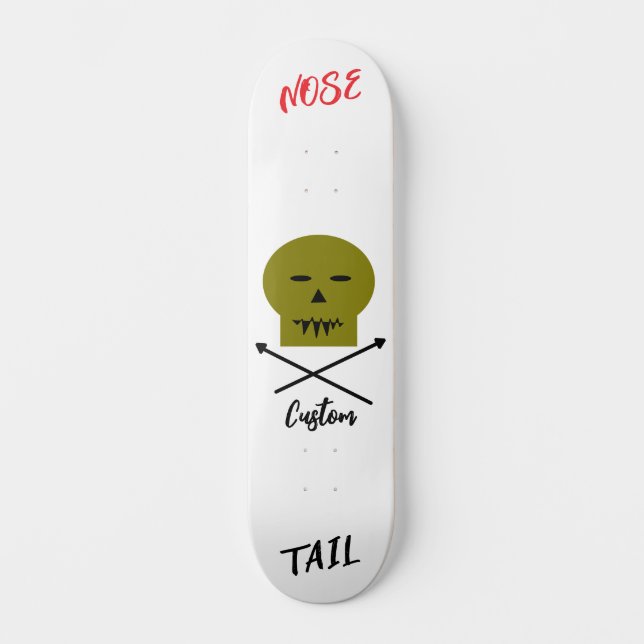 Skull e Cross deck Skateboard personalizáveis (Frente)