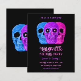 Skull Engraçado Gótico Rosa Rosa Halloween Orçamen