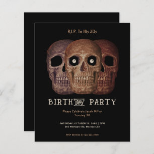 Skull Funny Brown Gothic Budget RIP Para Seus 20 A