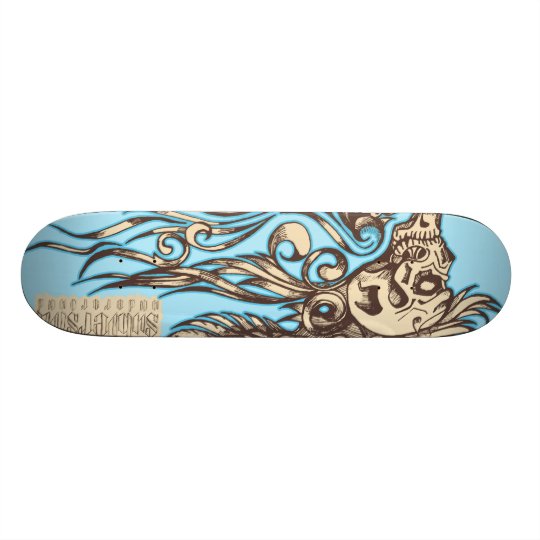 Skull ornaments shape de skate 18,4cm