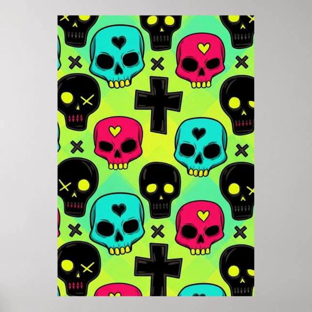 Skull Pattern Poster (Frente)