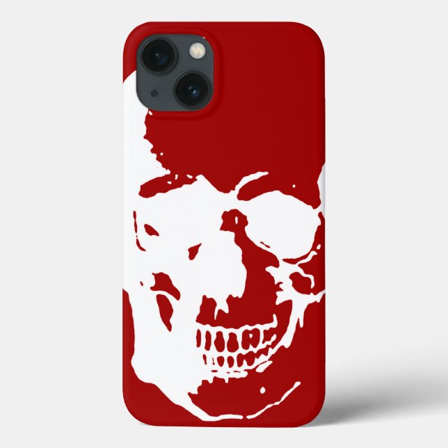 Skull Red White Metal Fantasy Art iPad Air Case (Verso)