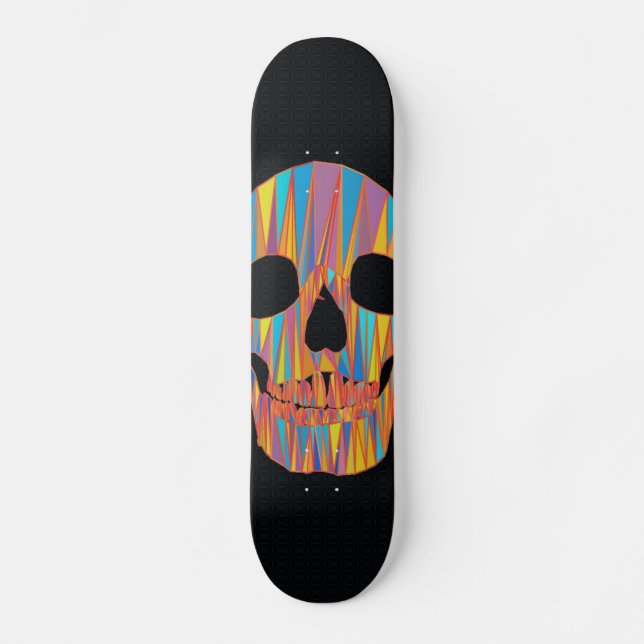 Skull Skateboard Colorida (Frente)