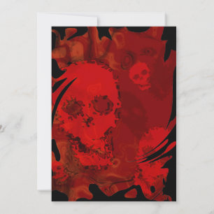 Skull Specters Convite para espiral vermelha