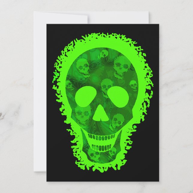 Skull Specters Grande Convite Verde (Frente)