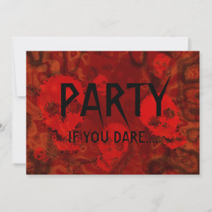 Skull Specters Red 'Party..If you ousar' convite