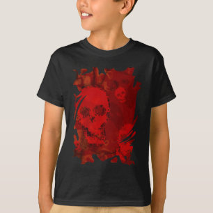 Skull Specters Red Swirl Trick ou Tratat? Camiseta