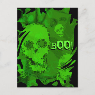 Skull Specters rola 'Boo!' cartão postal