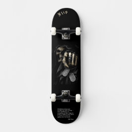 Skull "sua vez" skate com aspas personalizadas