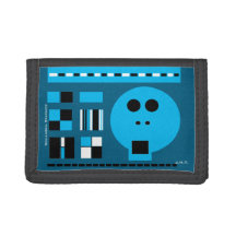 Skullnskin Graphics - Skull Code - Wallet : Blue