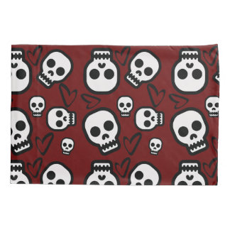 Skulls and Hearts Pillow case 