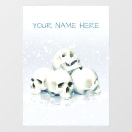 Skulls in the snow. Personalized