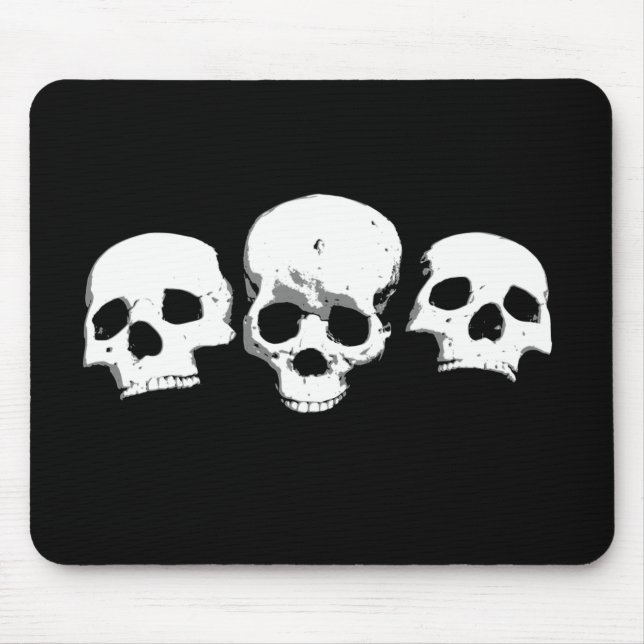 Skulls Louco assustador do Halloween Mousepad (Frente)