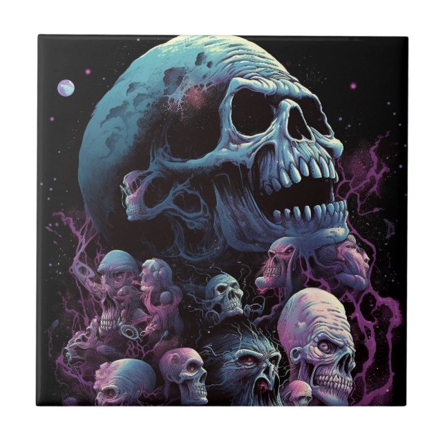Skulls Monstros Horror Art (Frente)