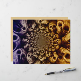 Skulls Purple Black Abstrato Art