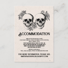 Skulls Rosas Cartões de Casamento Sr. & Sra. Acomo