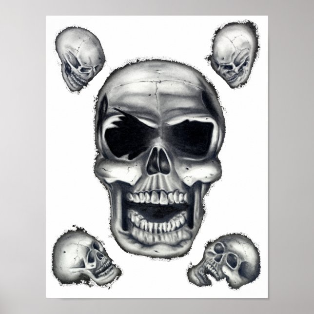 Skulls White Poster Art (Frente)