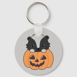 Skunk Pumpkin Cute Skunts Feliz Chaveiro de Hallow