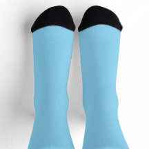 Sky Blue Compression Socks with Black Heel & Toe