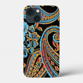 Sky Blue e Autumn Orange Vintage Paisley Case-Mães