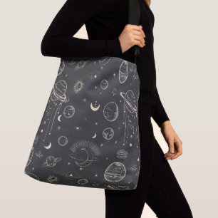 Sky Patterno Night Moon Stars Sun Celestial Bolsa
