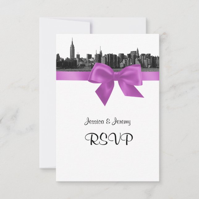 Skyline Ampla NYC gravado BW Lilac RSVP #2 (Frente)