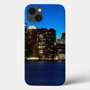 Skyline de Boston com lua