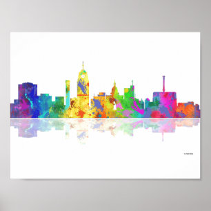 SKYLINE de LANSING, MICHIGAN - poster