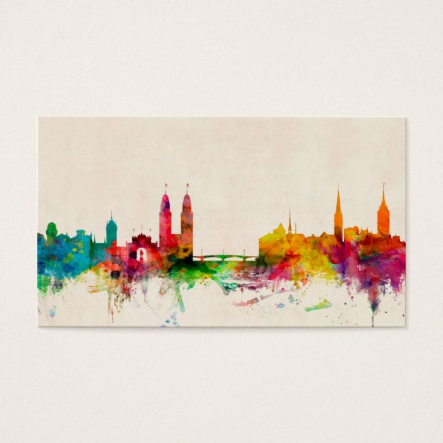 Skyline de Suiça Zurich (Frente)