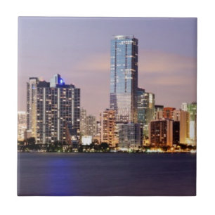 Skyline dos EUA, Florida, Miami no crepúsculo 2