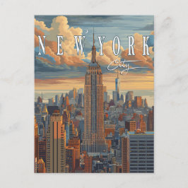 Skyline Nova Iorque - Cartão postal para lembrar