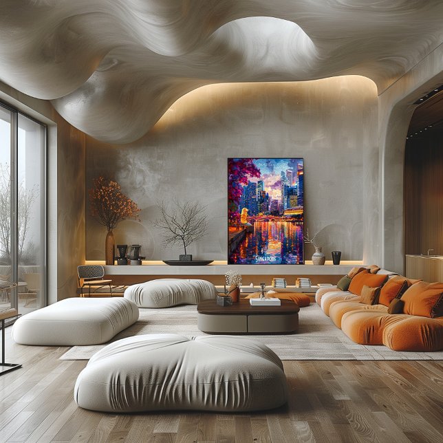 Skyline Poster Futurística Arte em Cidade Asiática (Criador carregado)