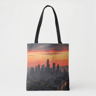 Skyline Urbano Sunset All - Over-Impressão Tote Ba