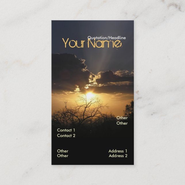 Skys Vertical Cartão de visita (Frente)