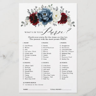 Slate Blue Burgundy White Ivory - Jogo do Chá de p