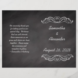 Slate Chalkboard Weding Program