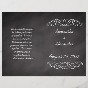 Slate Chalkboard Weding Program