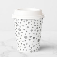 Slate Confetti Watercolor Doce Paper Cup