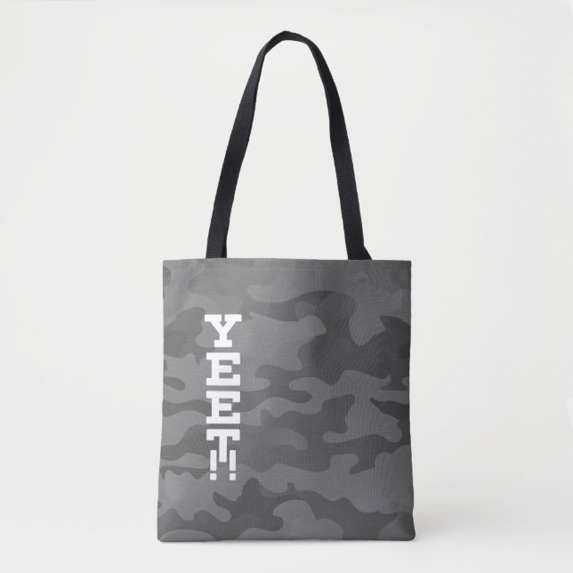 Slate Slate Camouflage Tote Bag, Cinza furada (Frente)
