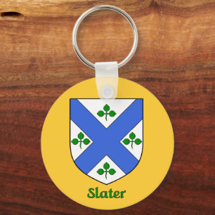 Slater Iriah Surname Family Shield Chaveiro